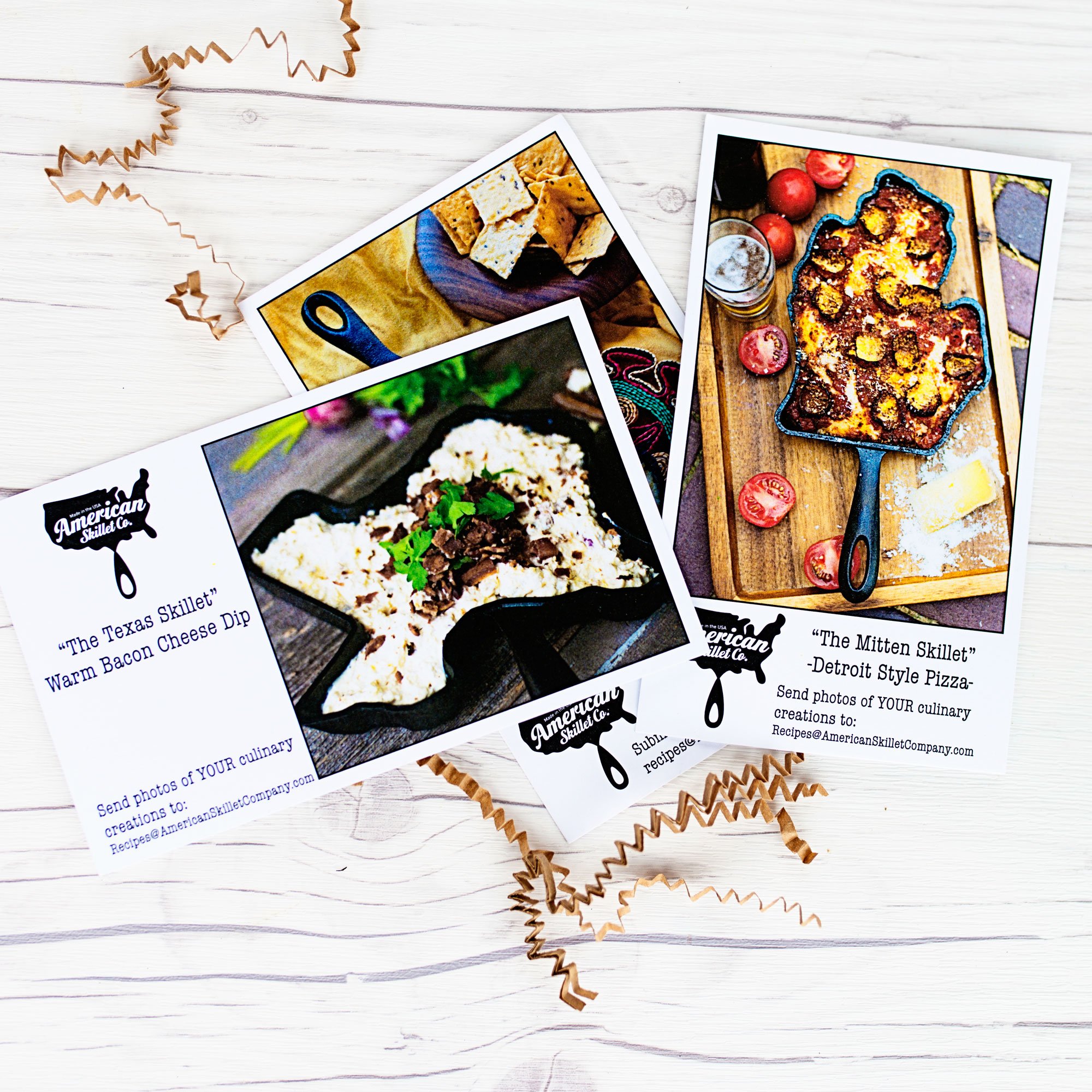 Product recipe cards for American Skillet Co.