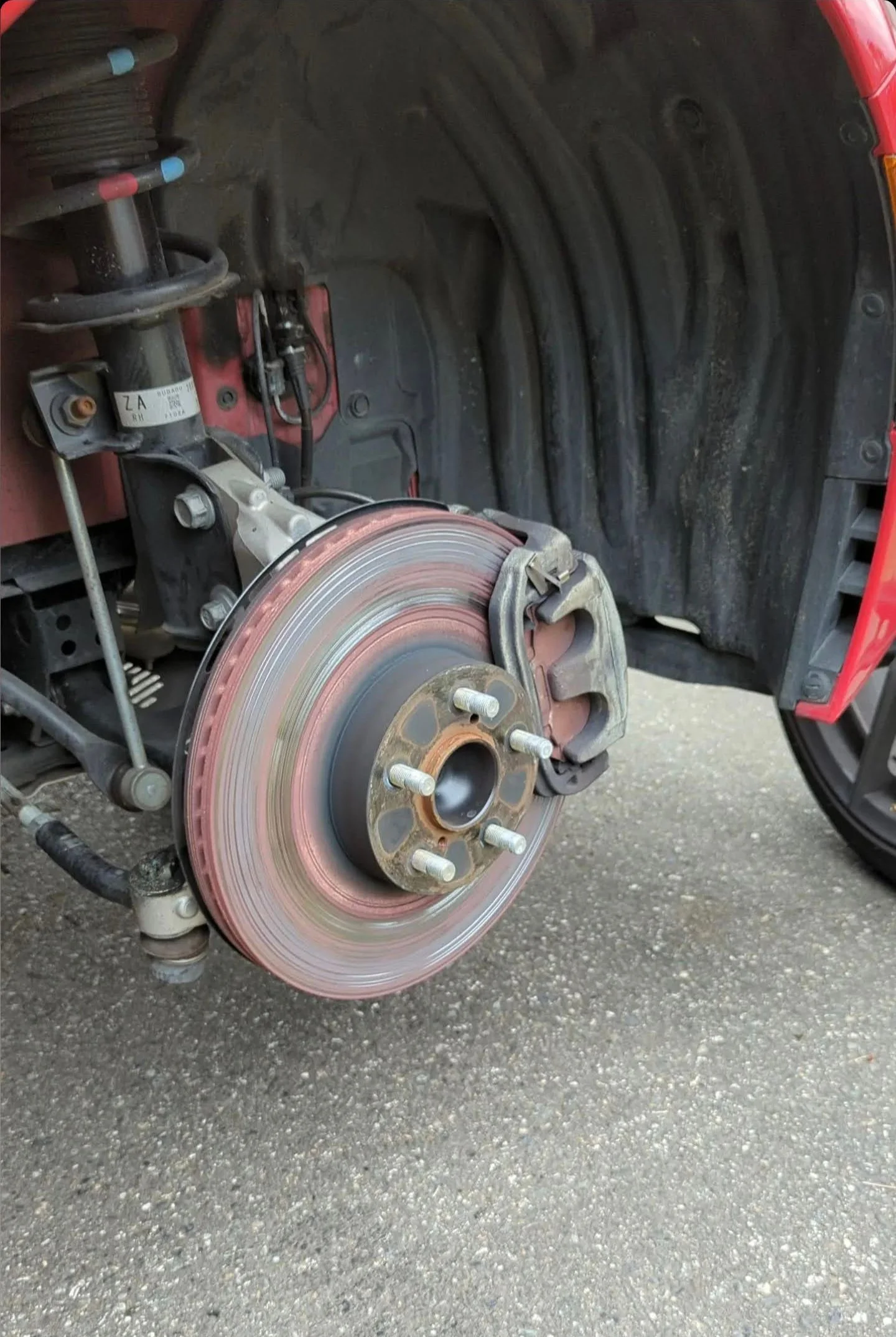 Front right rotor after the last session