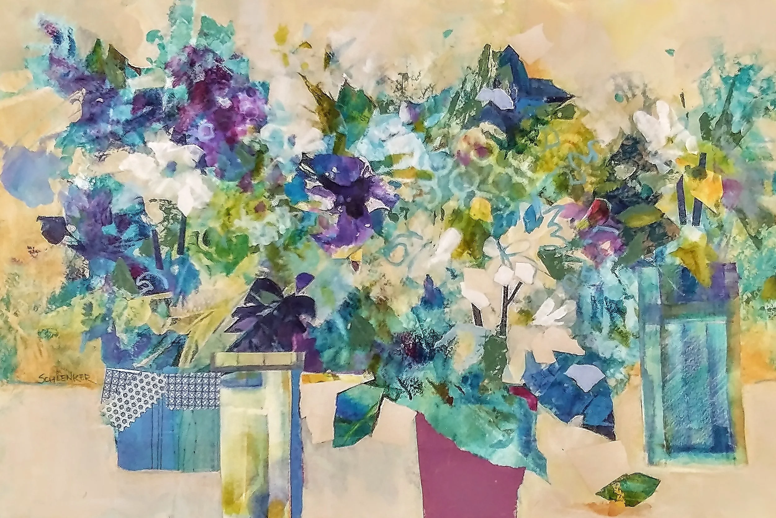 Cheryl Schlenker | Purple Pot | mixed media | $400