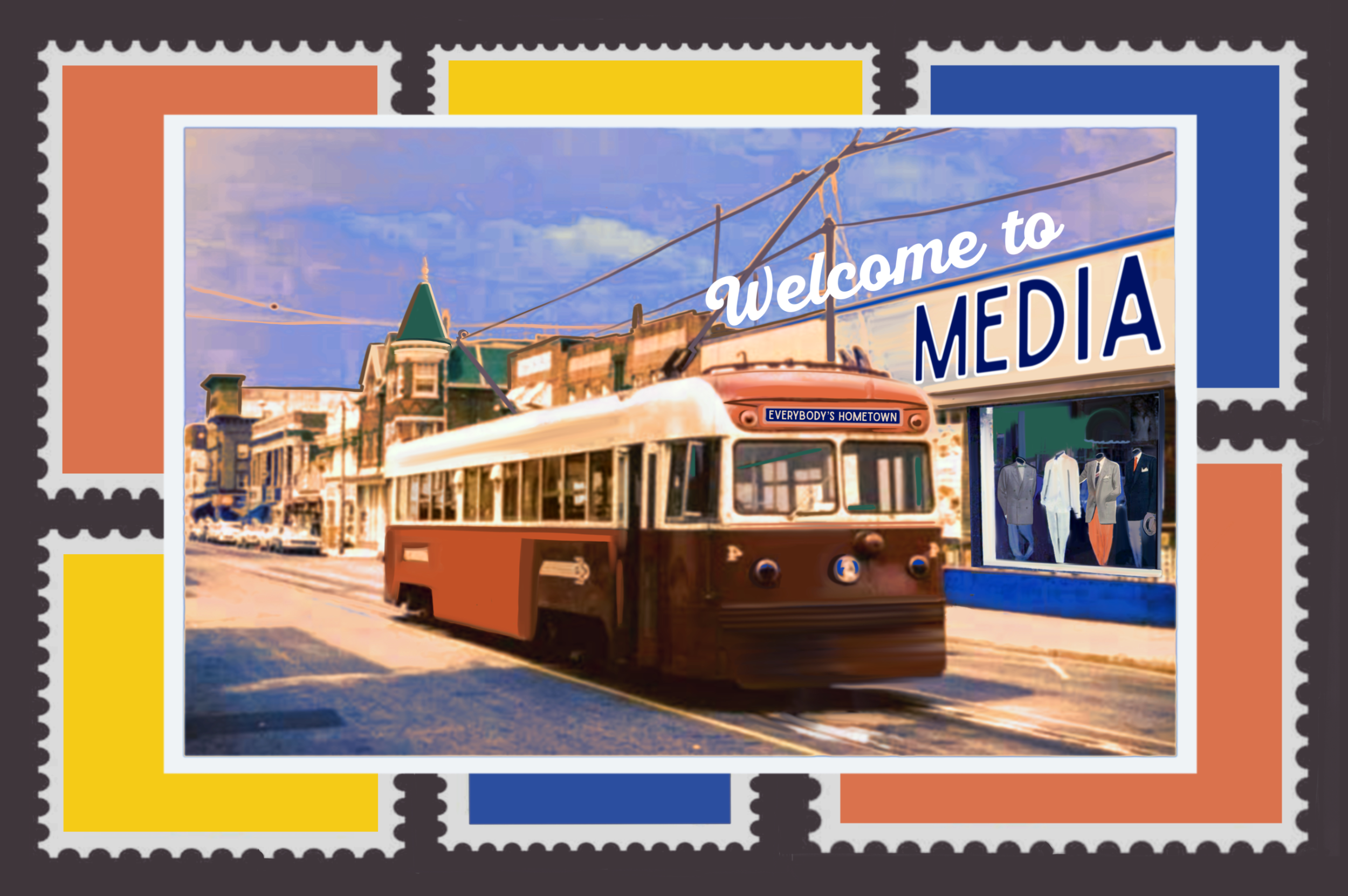Fundraiser - Trolley Postcard Mural
