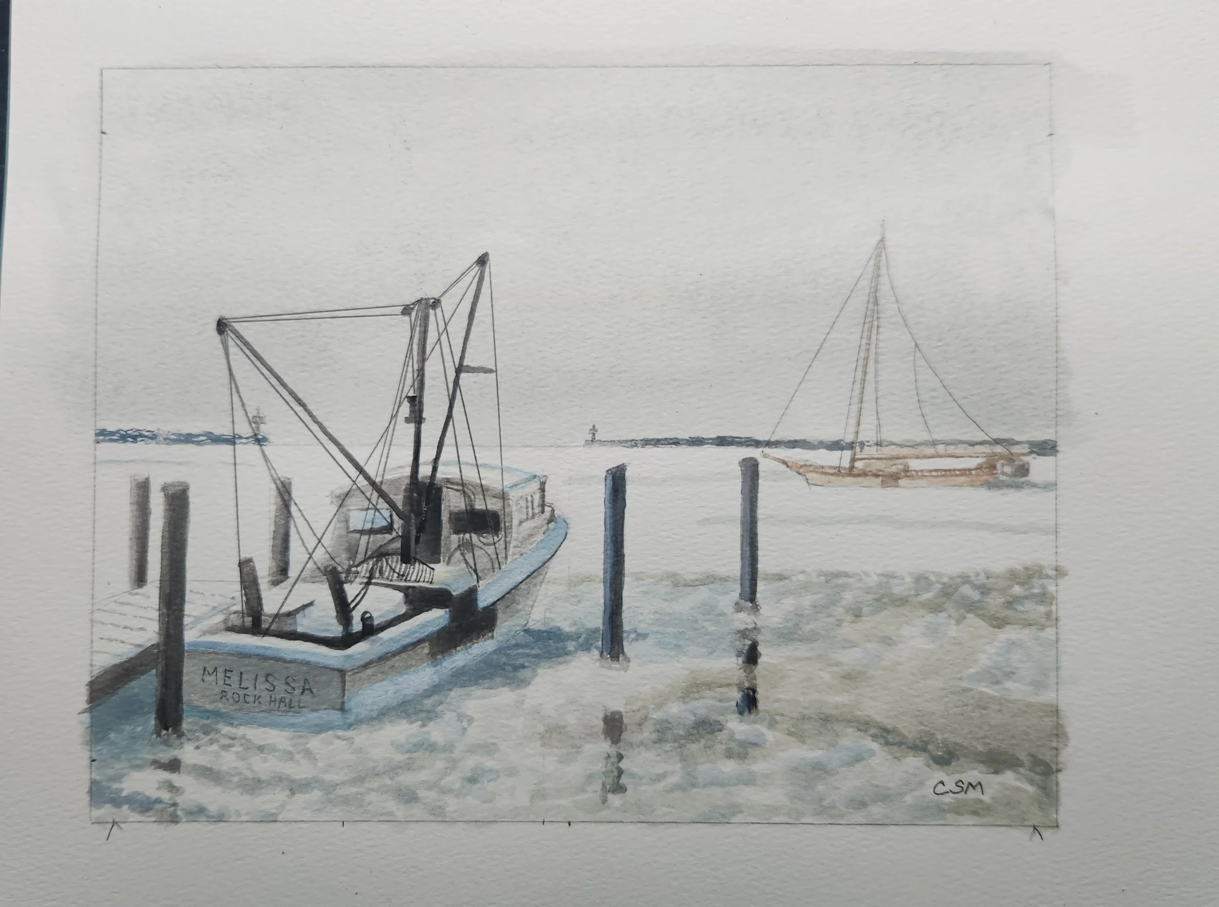 Chris Santa Maria | Rock Hall Oyster Boat | $300