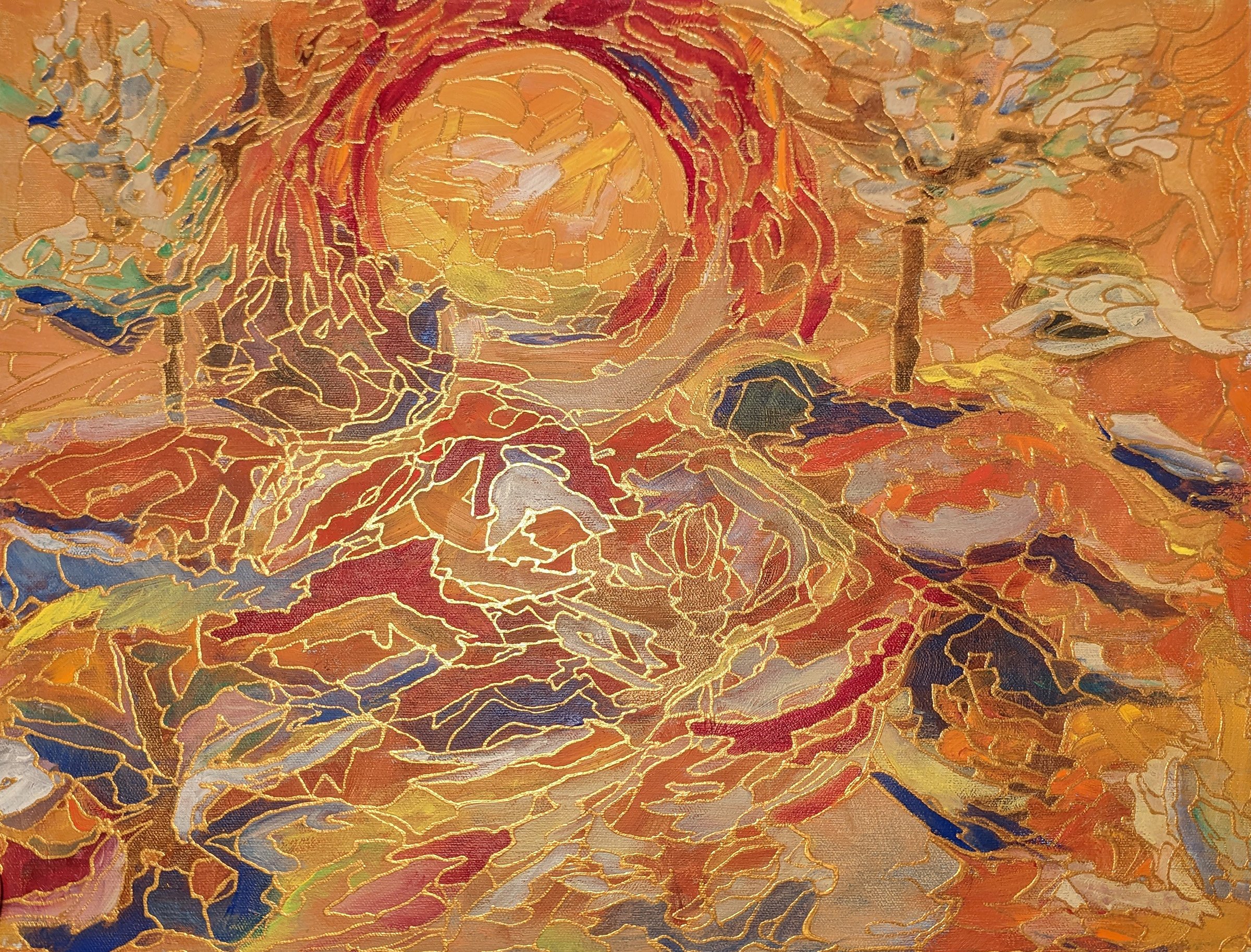 Brittany Simons | s41. golden blaze | Acrylic