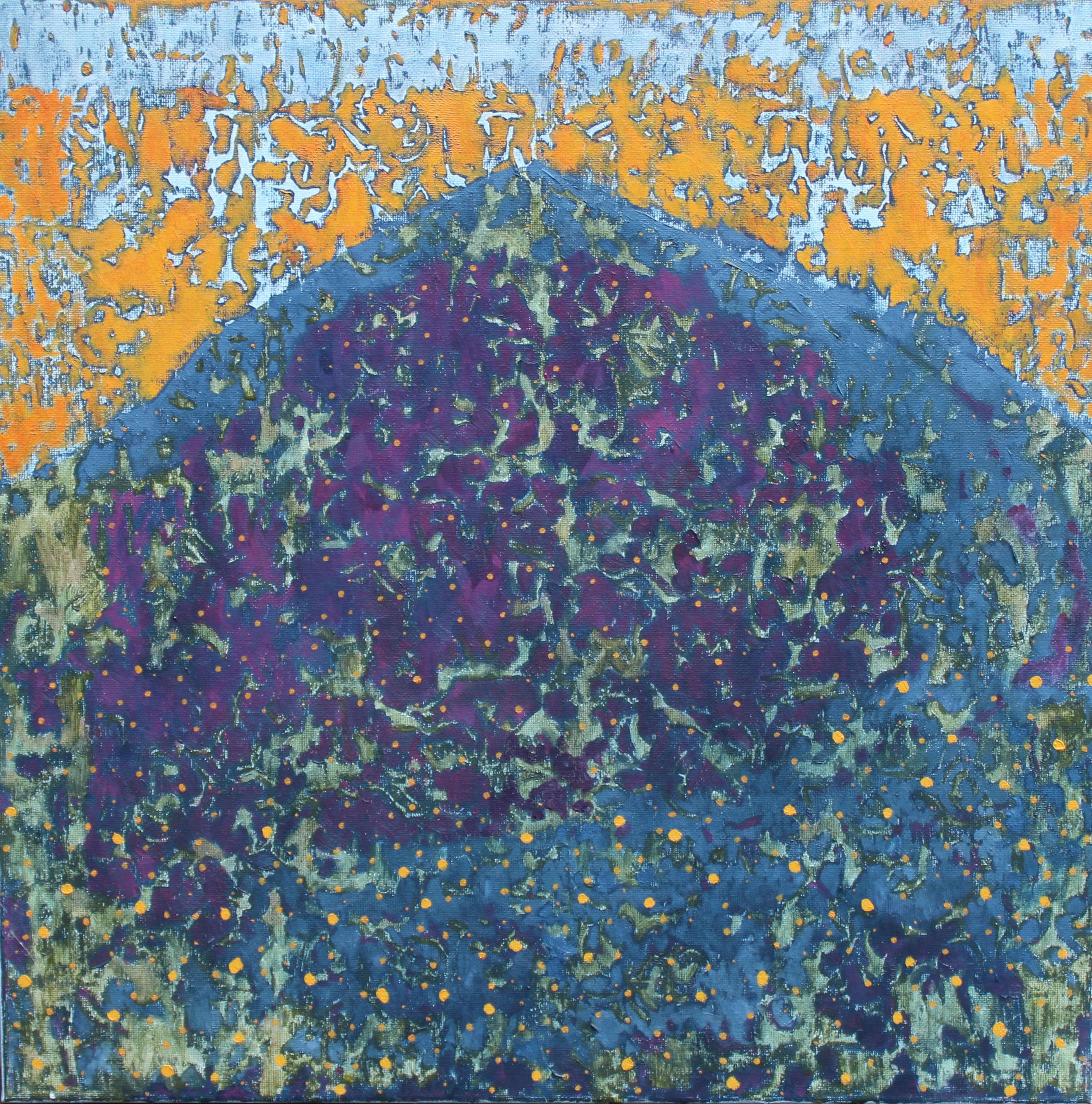 Kimberly Stemler | Mountain | Oil on canvas with block