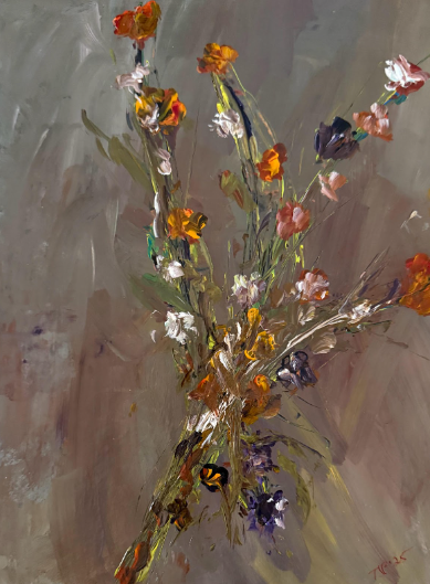 Tom Pilong
| Wild Flowers
| 9” x 12” acrylic on canvas framed
| $150
