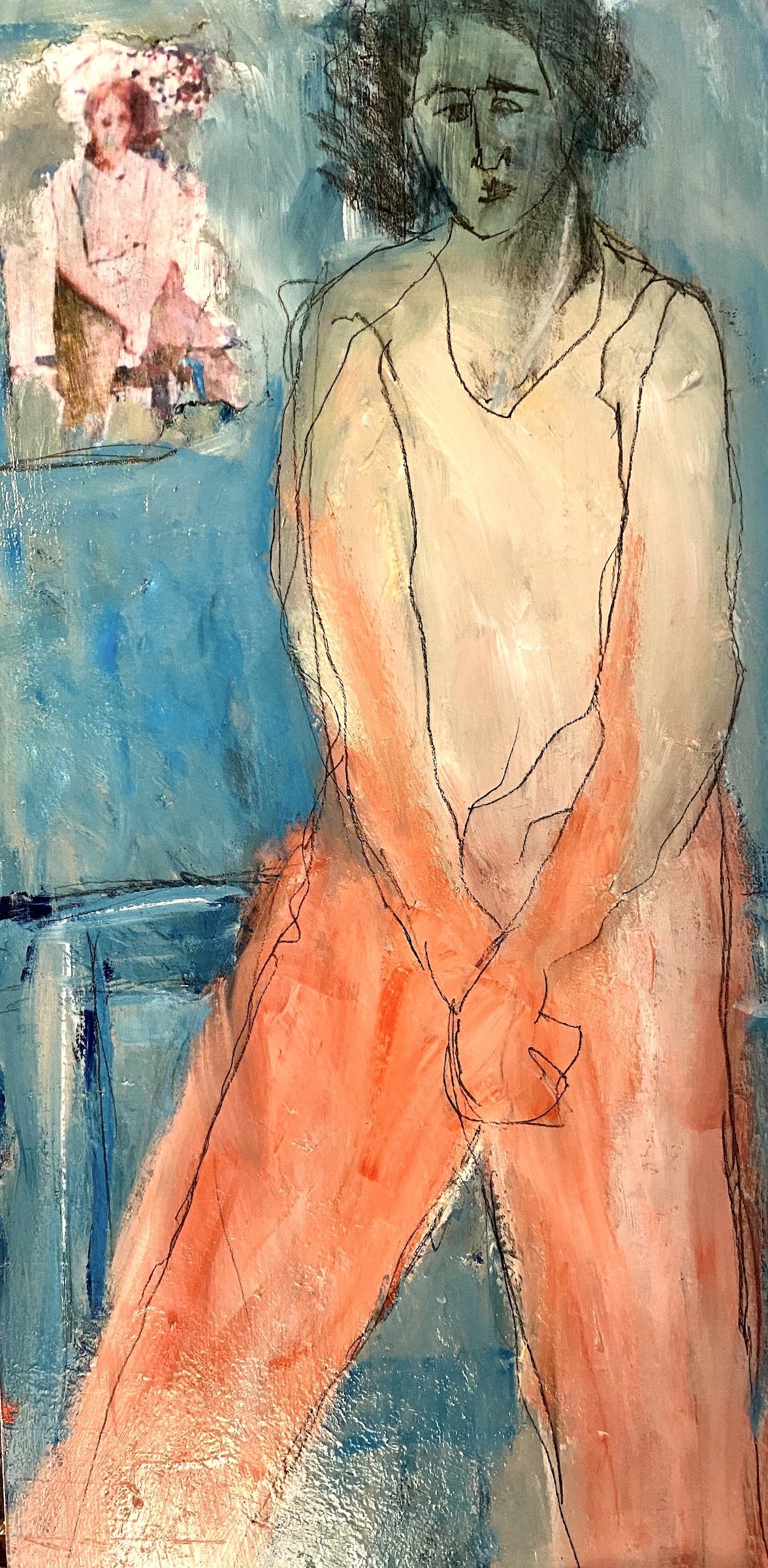 Barbara Dirnbach | Reflecting on the past | Mixed media on canvas