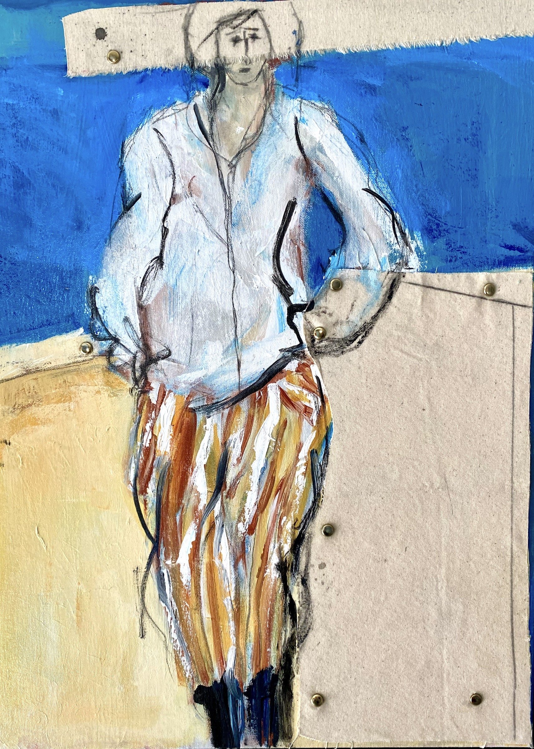 Barbara Dirnbach | Strolling down the lane | Mixed media on canvas