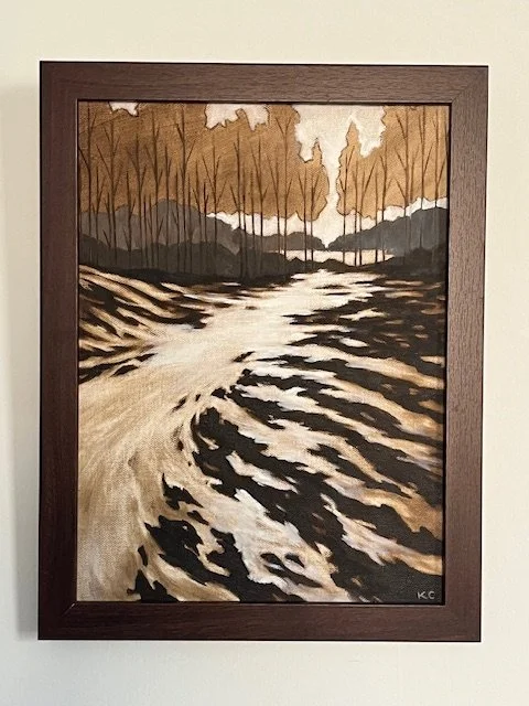 Katey Carlis 
| Stream and Fen
| Oil on Canvas
| Price: 325