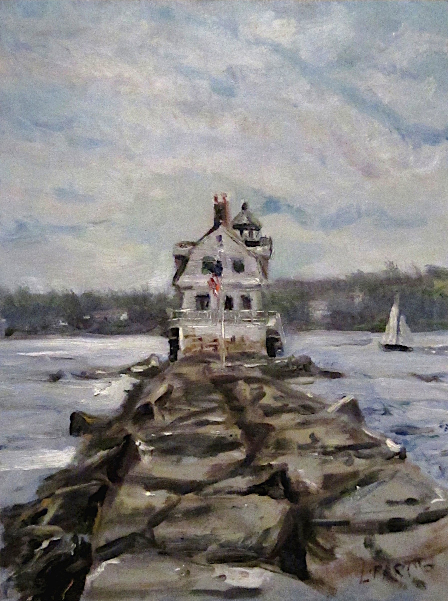 Robert Lipartito | Breakwater light | Oil