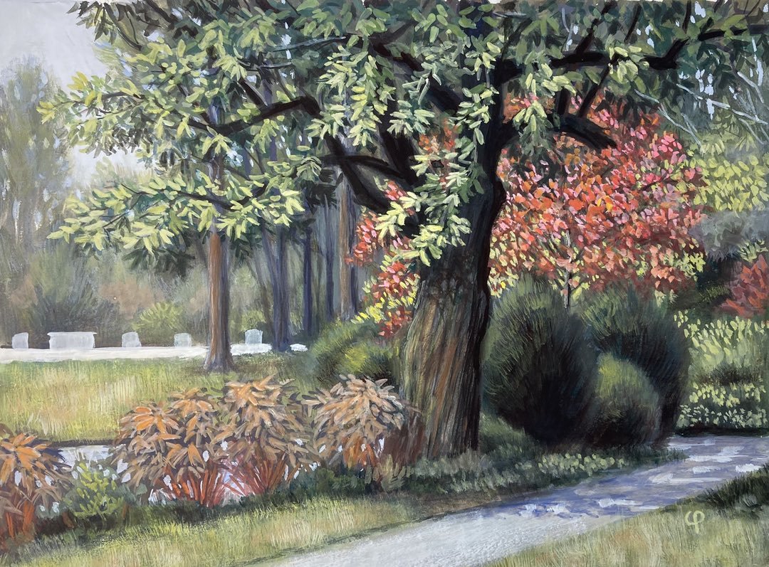 Charley parker |
"Fall at Longwood" |
Gouache |
$400.00