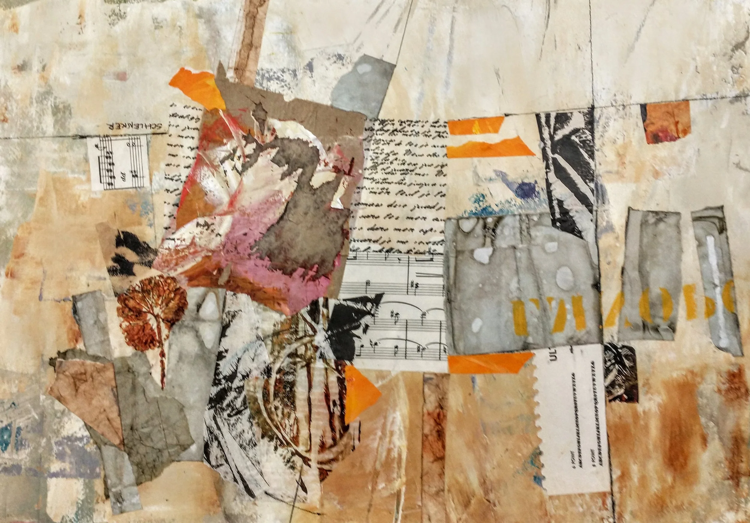  Cheryl Schlenker | News. | mixed media | $300