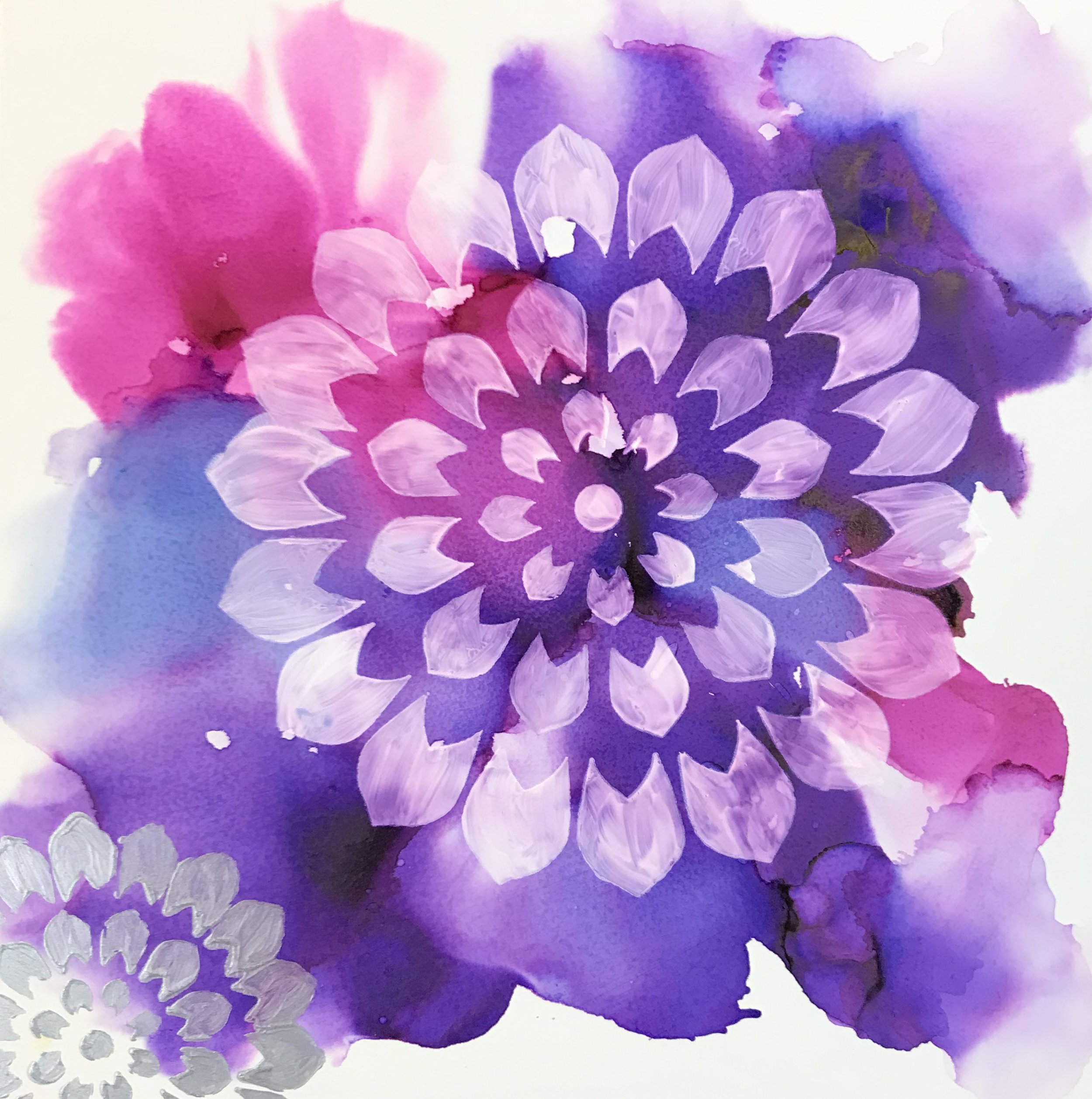 Nina Yocom | Harmony | Alcohol ink and acrylic |