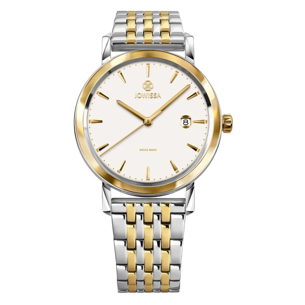 Jowissa MAGNO, Men's Two-Tone Swiss Quartz Watch, 20mm Band - White Dial