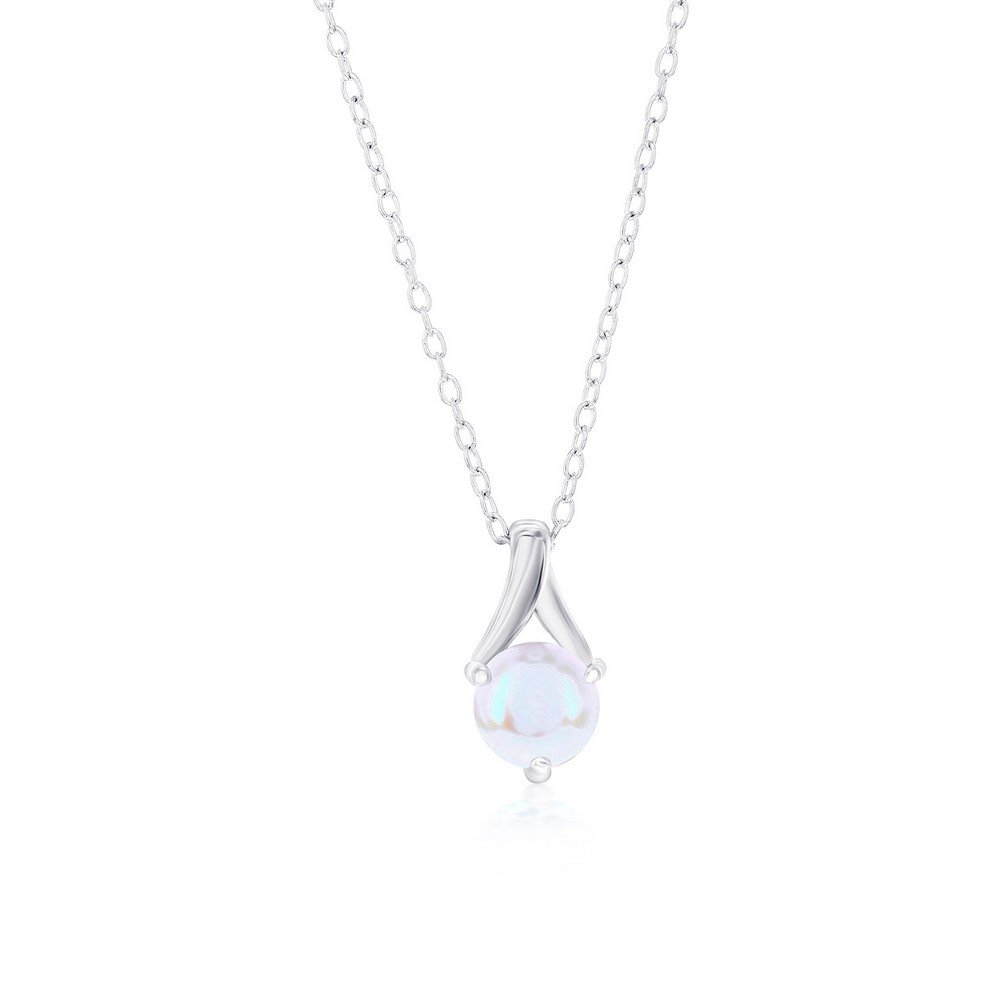 Sterling Silver, 6MM Round FWP Necklace