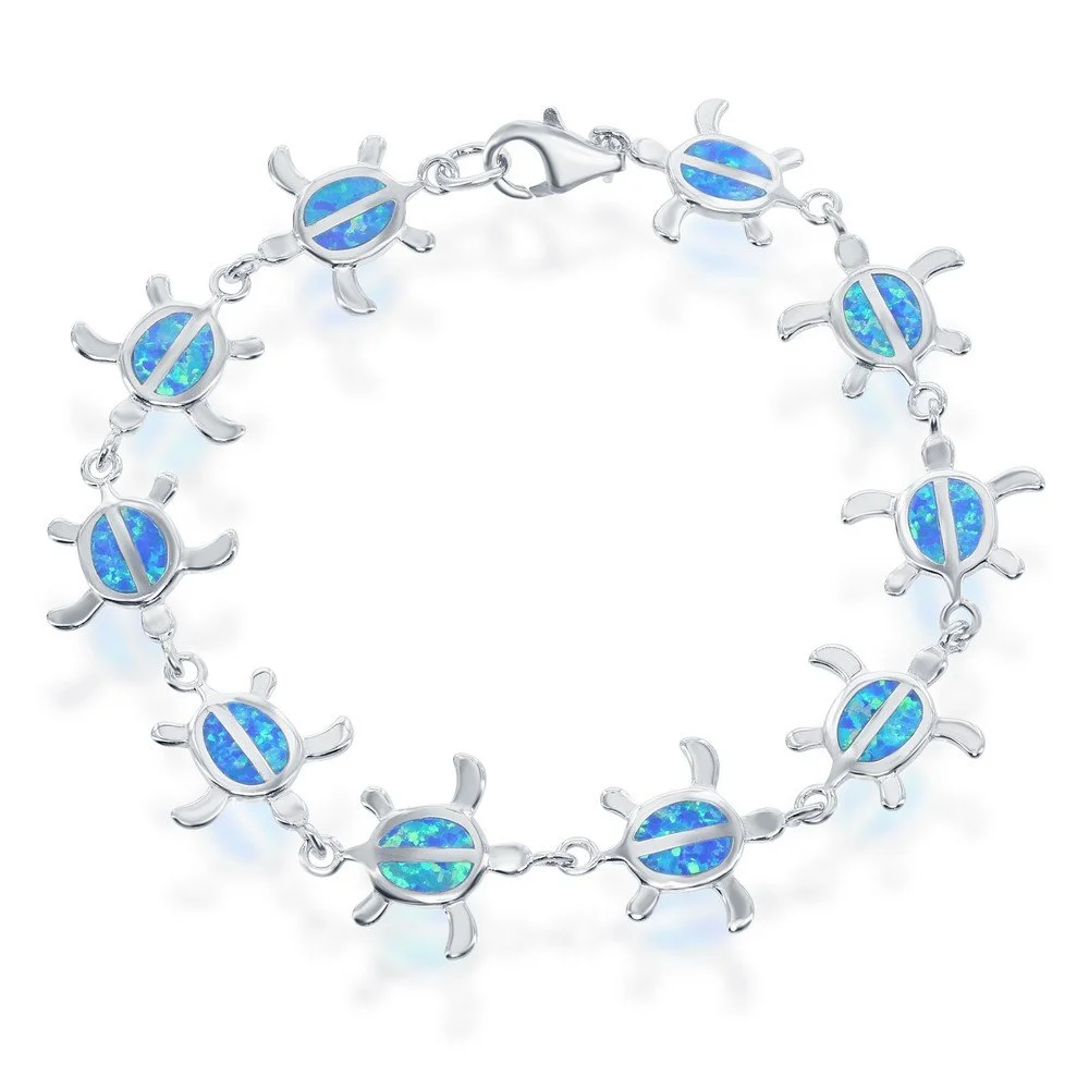 Sterling Silver, Opal Turtle Bracelet