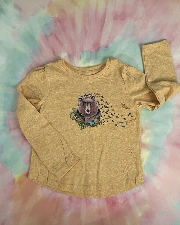 Transfers from my own artwork. (Shirts only for samples--I will be selling the transfers.)