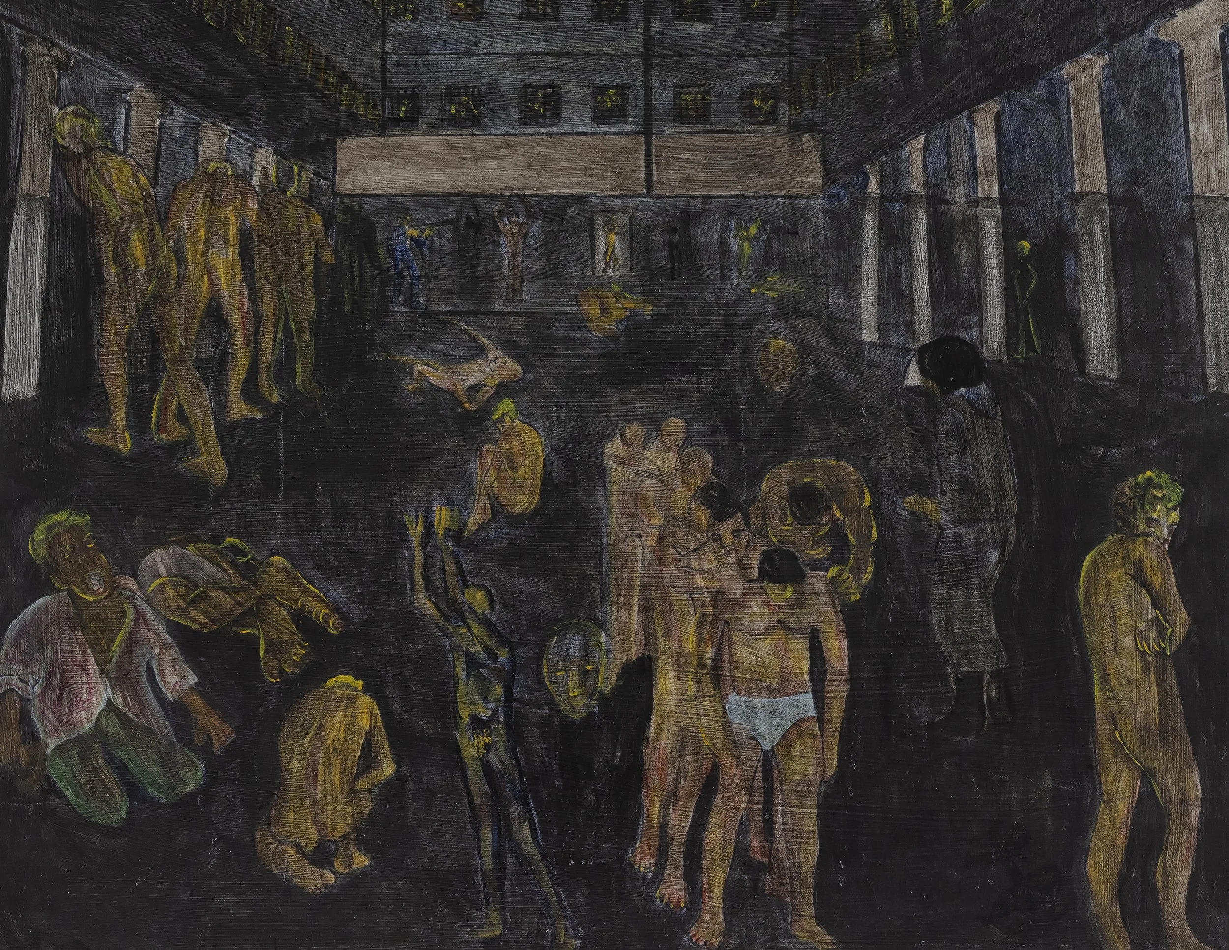  luiz carlos paulino, janelas não se calaram no pátio da escuridão [detalhe], 2024. foto filipe berndt 