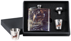 RIVERS EDGE POCKET FLASK W/2-