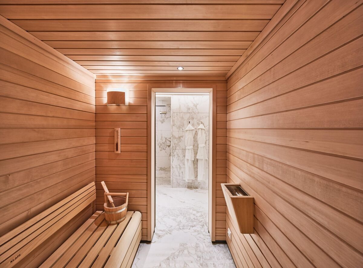 Sauna in Harcourt House luxury residential facilities