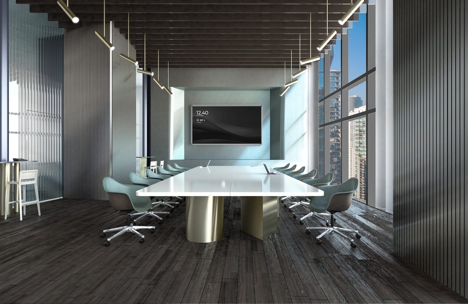 A boardroom in the incredible 830 Brickell Project by turkish contractor Ant Yapi