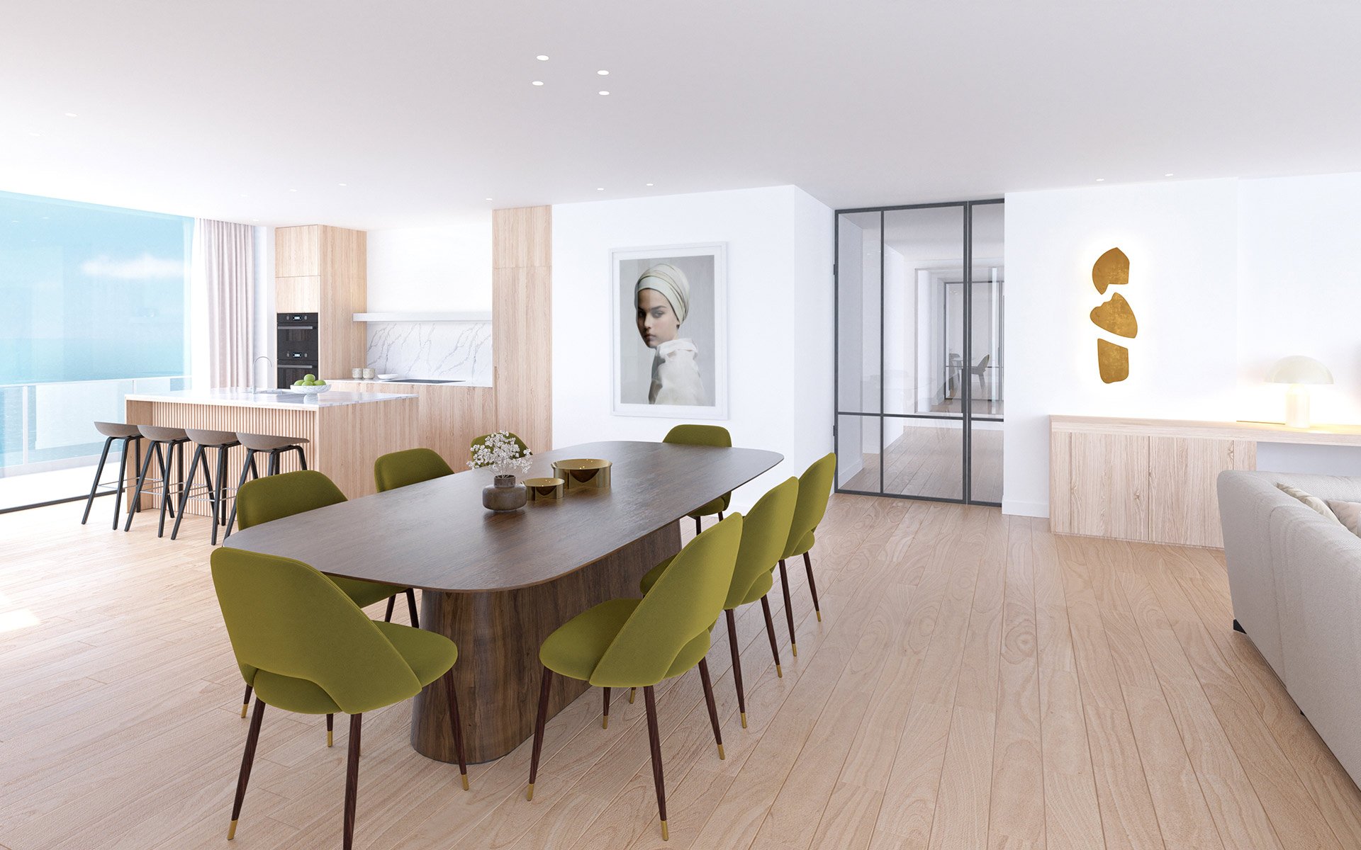 The Dining Area in the Leas Pavilion showflat built by Top 100 construction company Ant Yapi