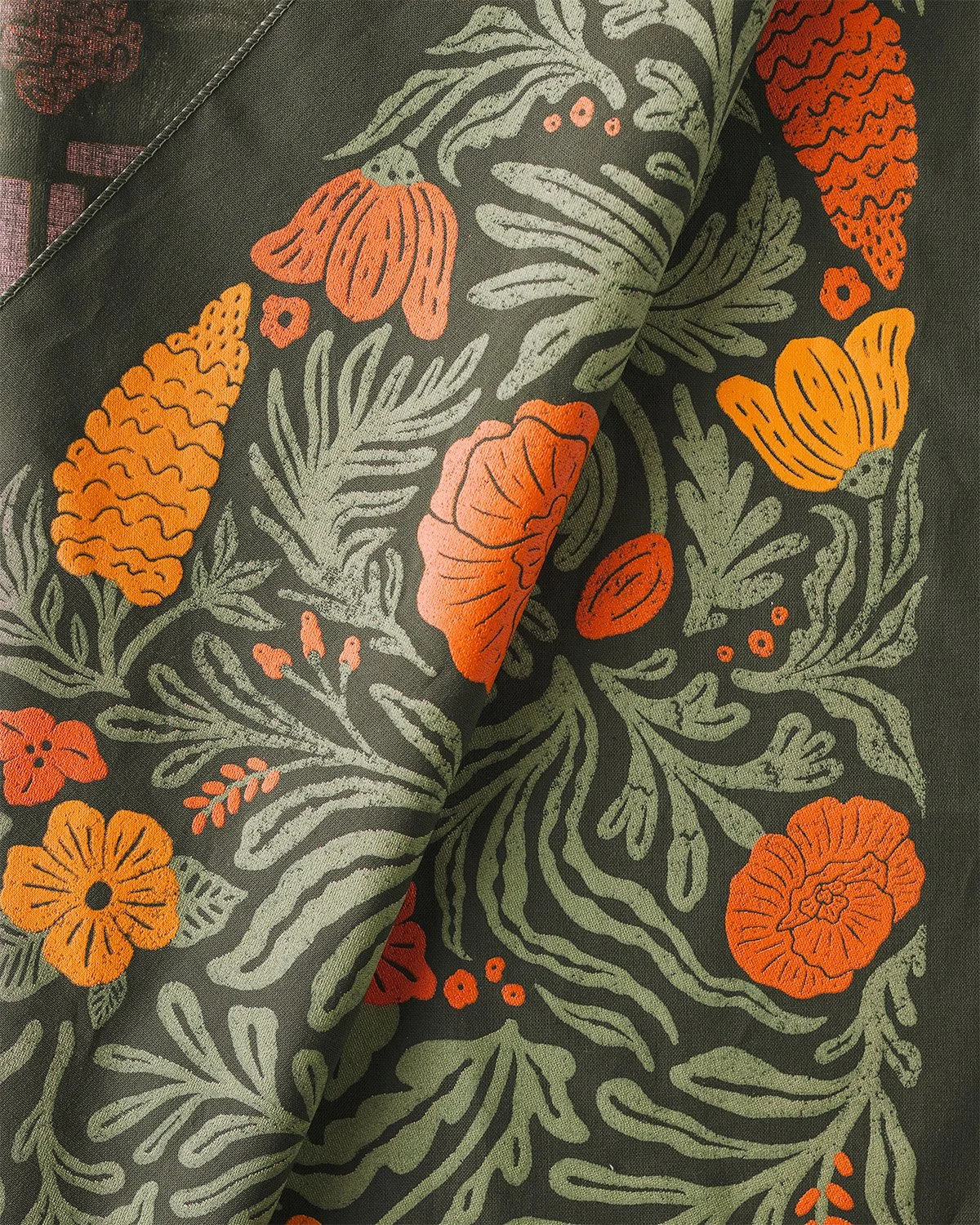 Details of 'The Oh Hellos' floral bandanna design by Lauren Hom for the band's farewell tour.