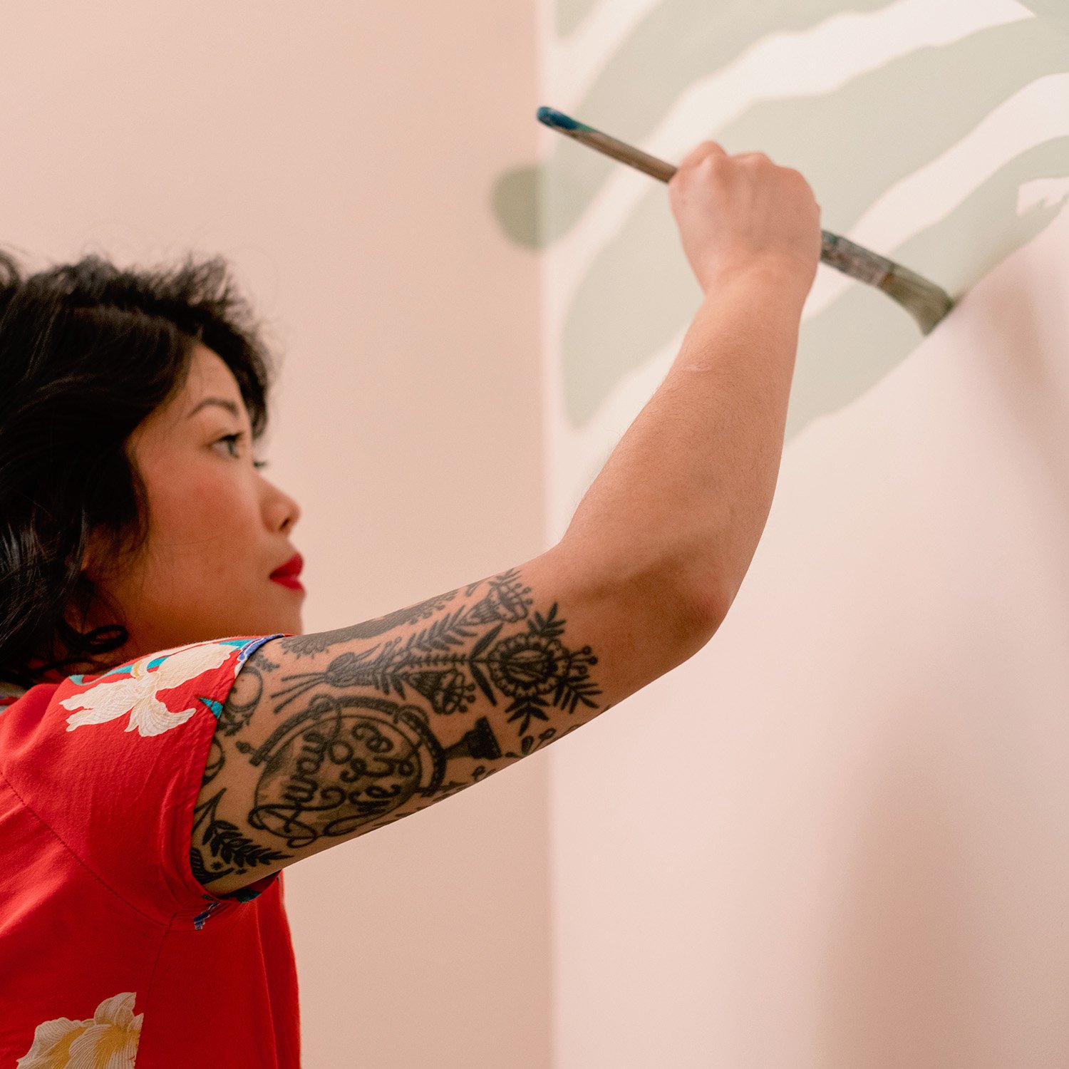 Bathroom-Botanical-Mural-process-1-by-Lauren-Hom-for-Clare-Collective-2022.jpg