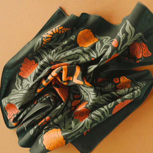 'The Oh Hellos' floral bandana by Lauren Hom for the band's farewell tour.