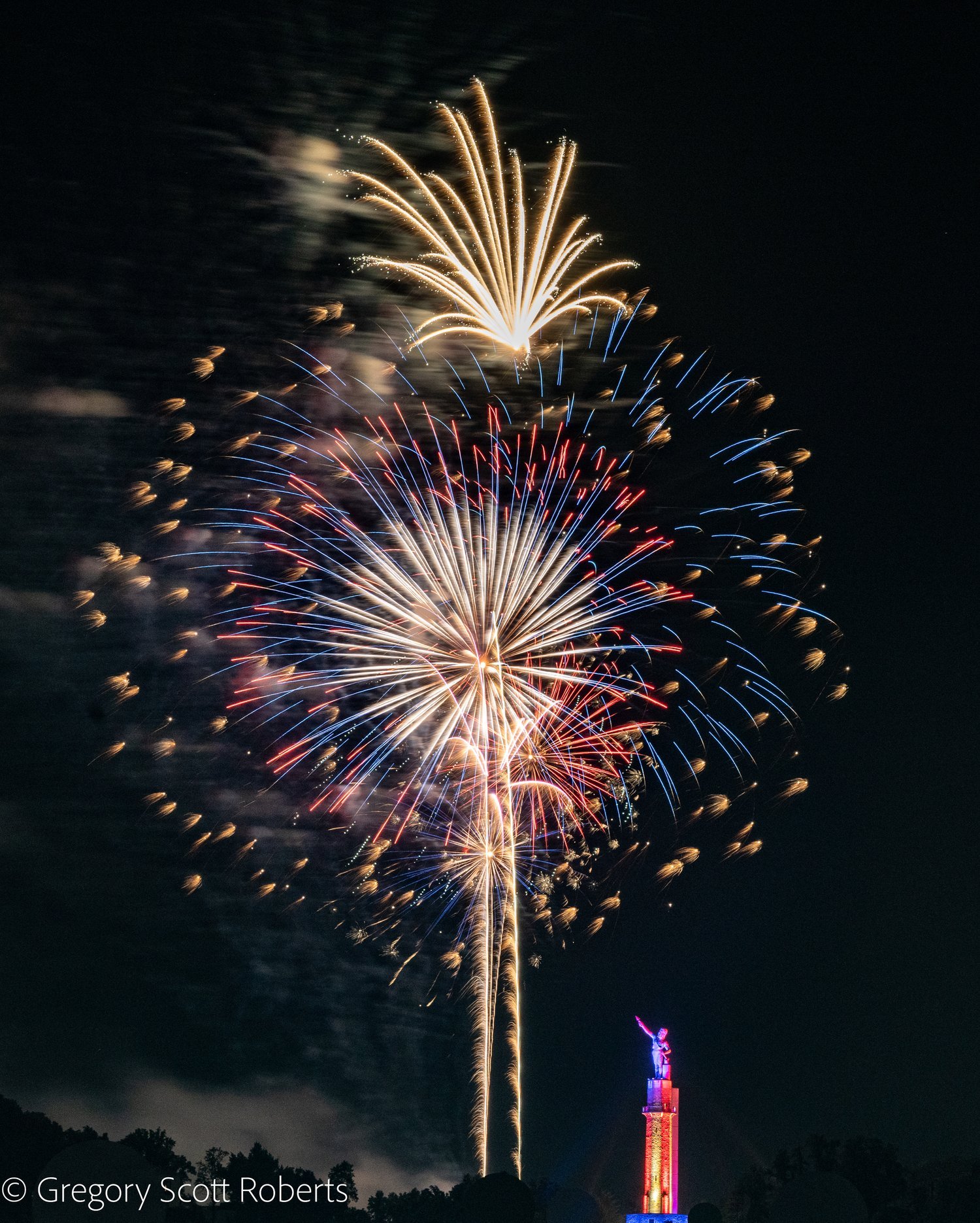 Fireworks at Vulcan Park 2022, Birmingham, AL