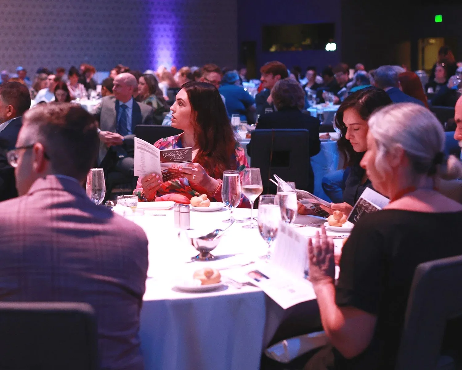 2026 Golden Quills Legacy Sponsor Highmark Blue Cross Blue Shield & Allegheny Health Network table. (Photo by Shayla Fulton)