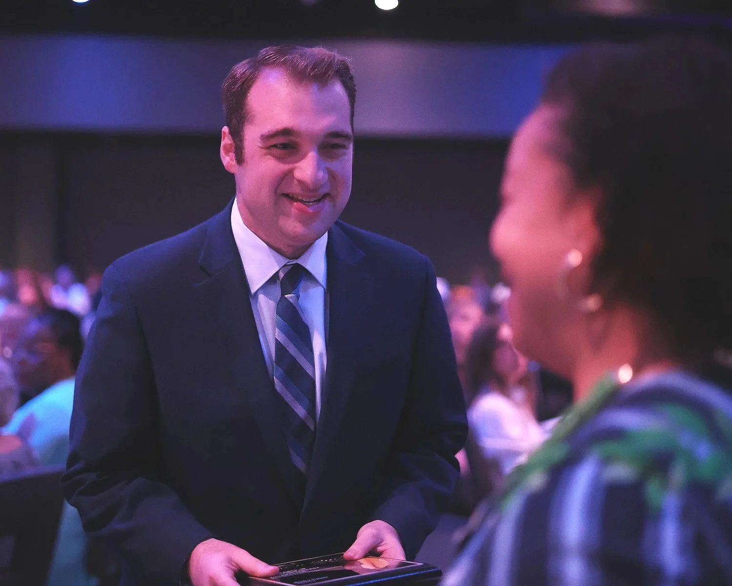 Ricky Sayer of KDKA-TV accepts his 2026 Golden Quill Award. (Photo by Shayla Fulton)