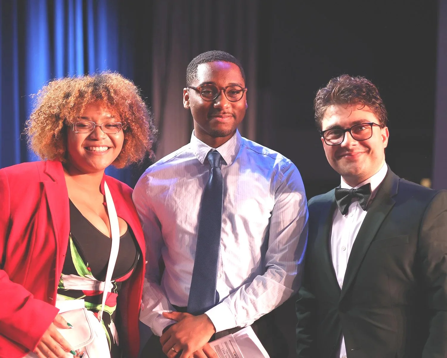 2026 Golden Quills presenters Kalliyan Winder, left, Zac Gibson and Nick Tommarello. (Photo by Shayla Fulton)
