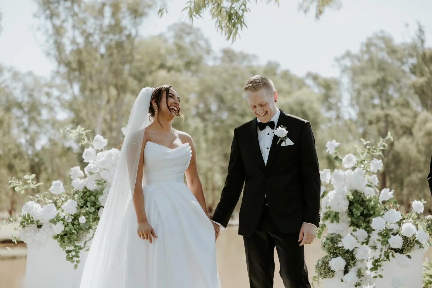 Georgia &amp; Ben 🤍

Stylist &amp; Props @bentleyandbobbievents 
Ceremony &amp; Reception florals @thefauxflowerbar 
Photography @lisanardella 
Venue @thewoolshed.emeraldbank 

www.thefauxflowerbar.com
Have an event coming up? Want to hire your flor