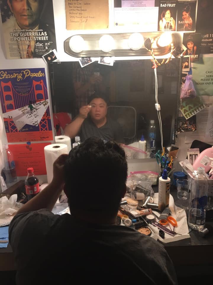 Christopher Juan preparing for a role