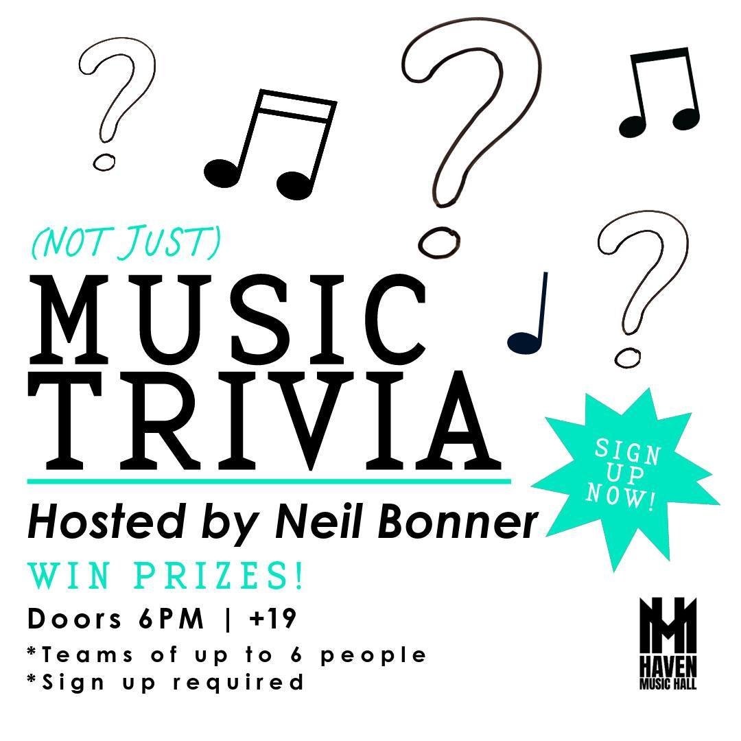 WEDNESDAY!!! (Not Just) Music Trivia with Neil Bonner is for the inquisitive and trivia obsessed among you! Sign up your team at the link in the bio! Doors at 6pm, free to attend!!!! ⁠
⁠
@bonnercommaneil