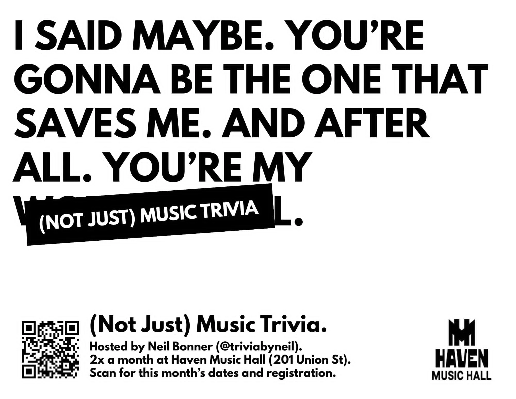 (Not Just) Music Trivia’s Neil Bonner!