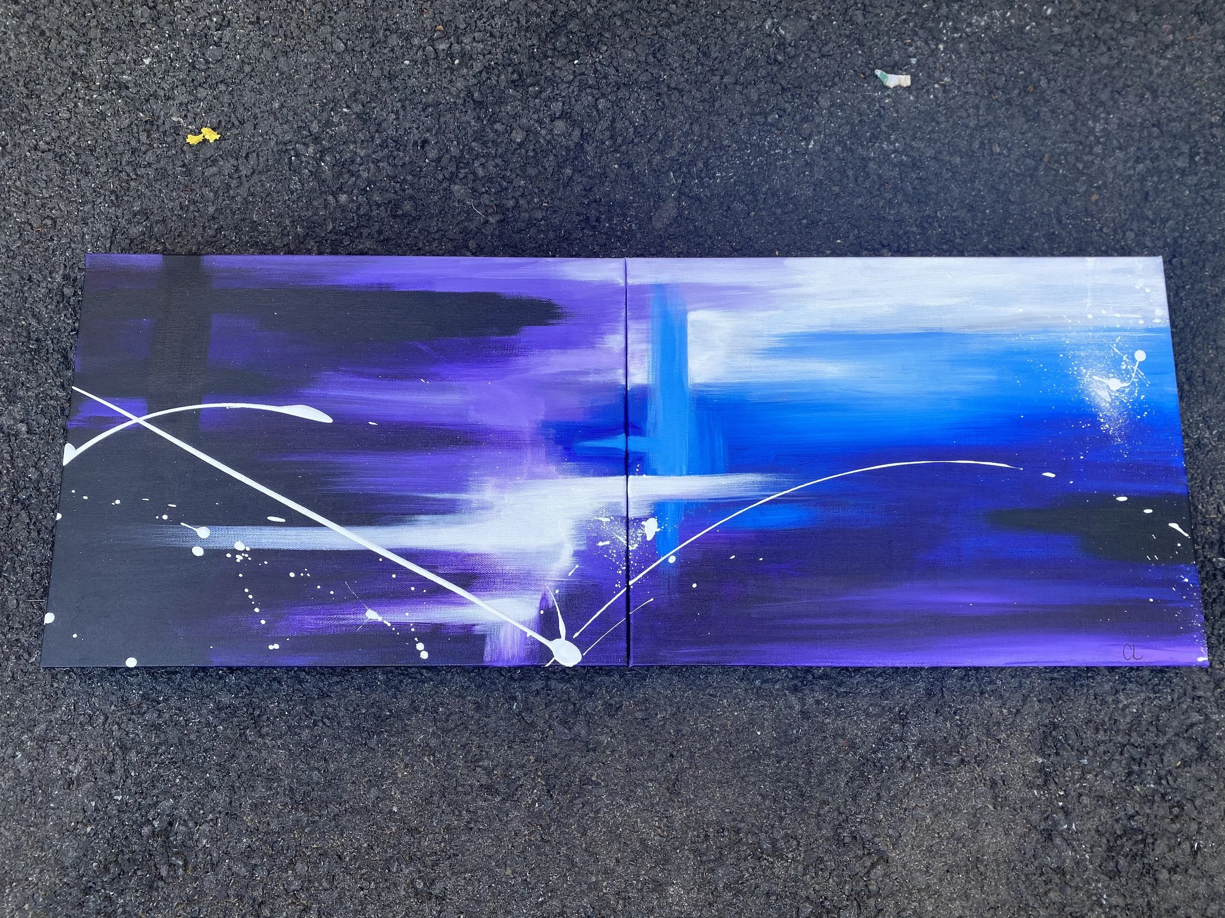 Acrylic on 2 canvas. 