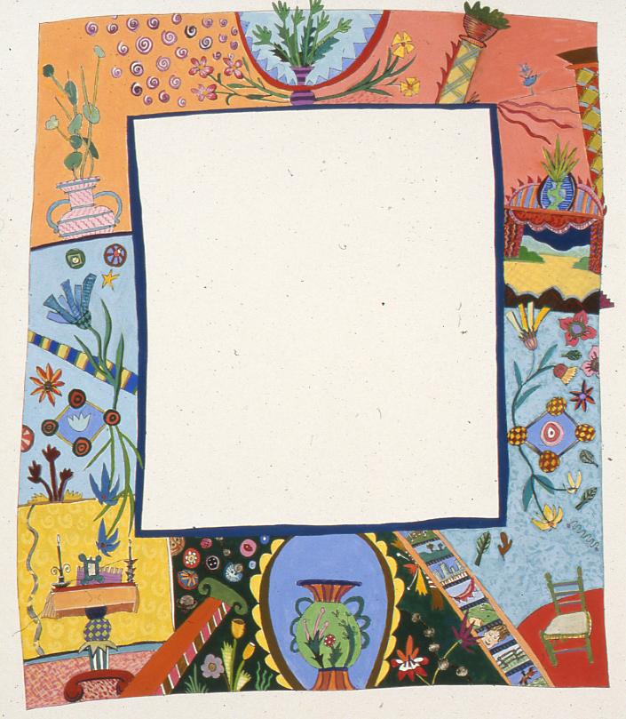 Painted Frame, Gouache, 14 X 11 in, 1997