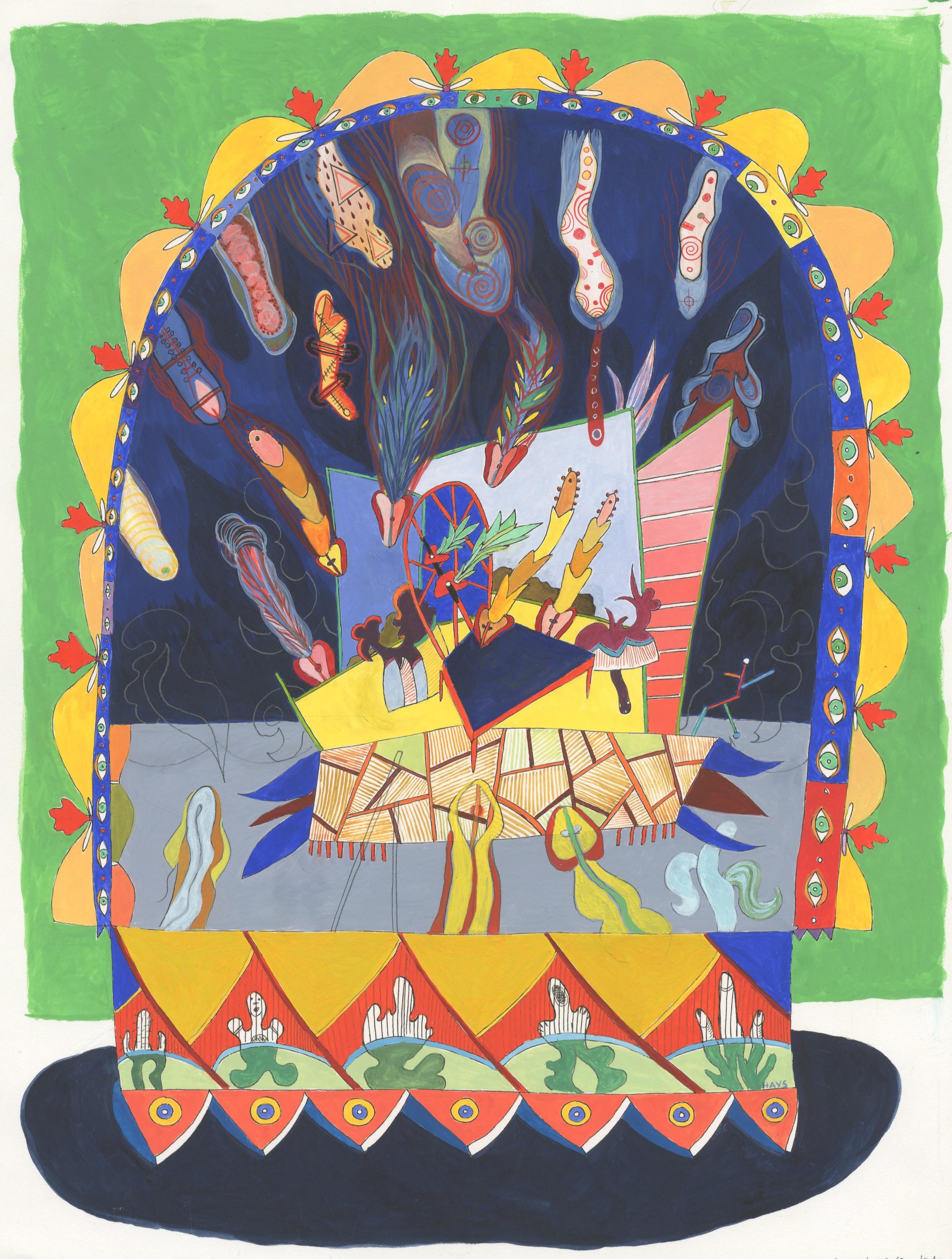 Incoming, Gouache, $720