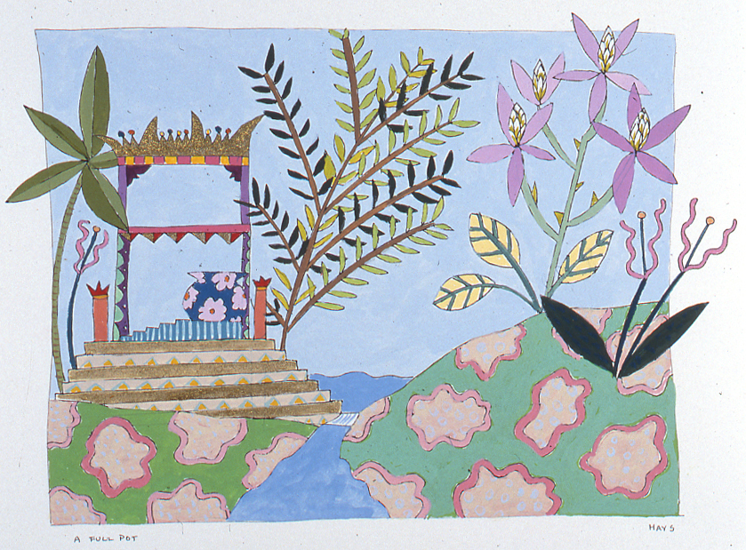 A Full Pot, Gouache, 7 X 5 in, 1993