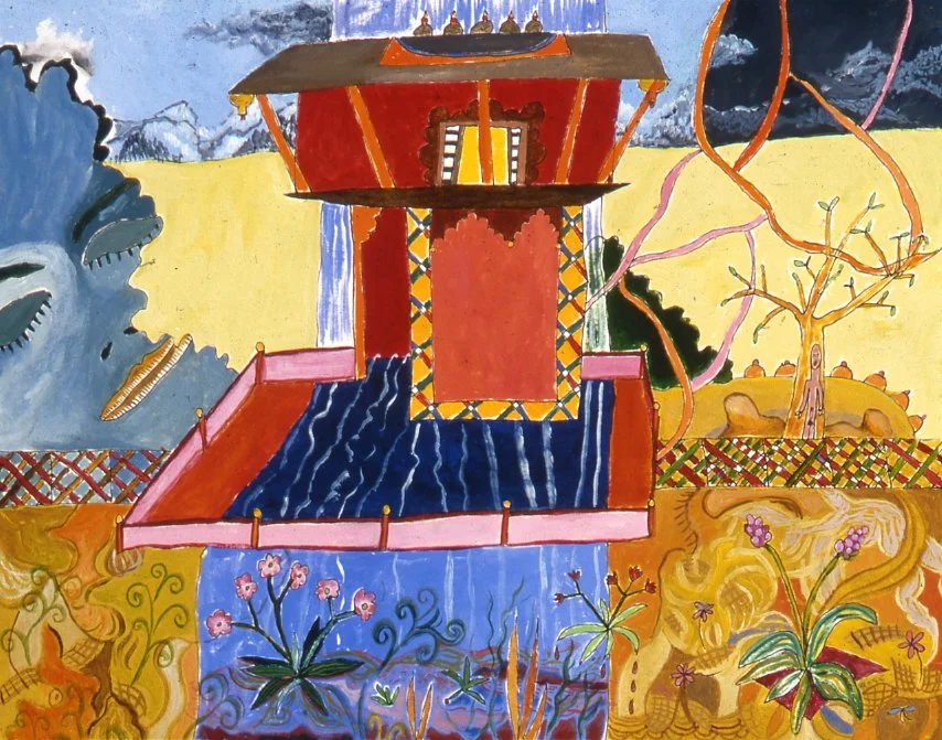 Nepalese Dream, Gouache, 11 X 14 in, 2001
