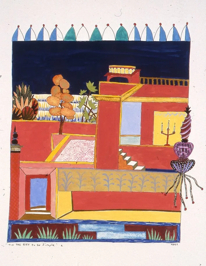 Tis The Gift To Be Simple II, Gouache, 8 X 7 in, 2000