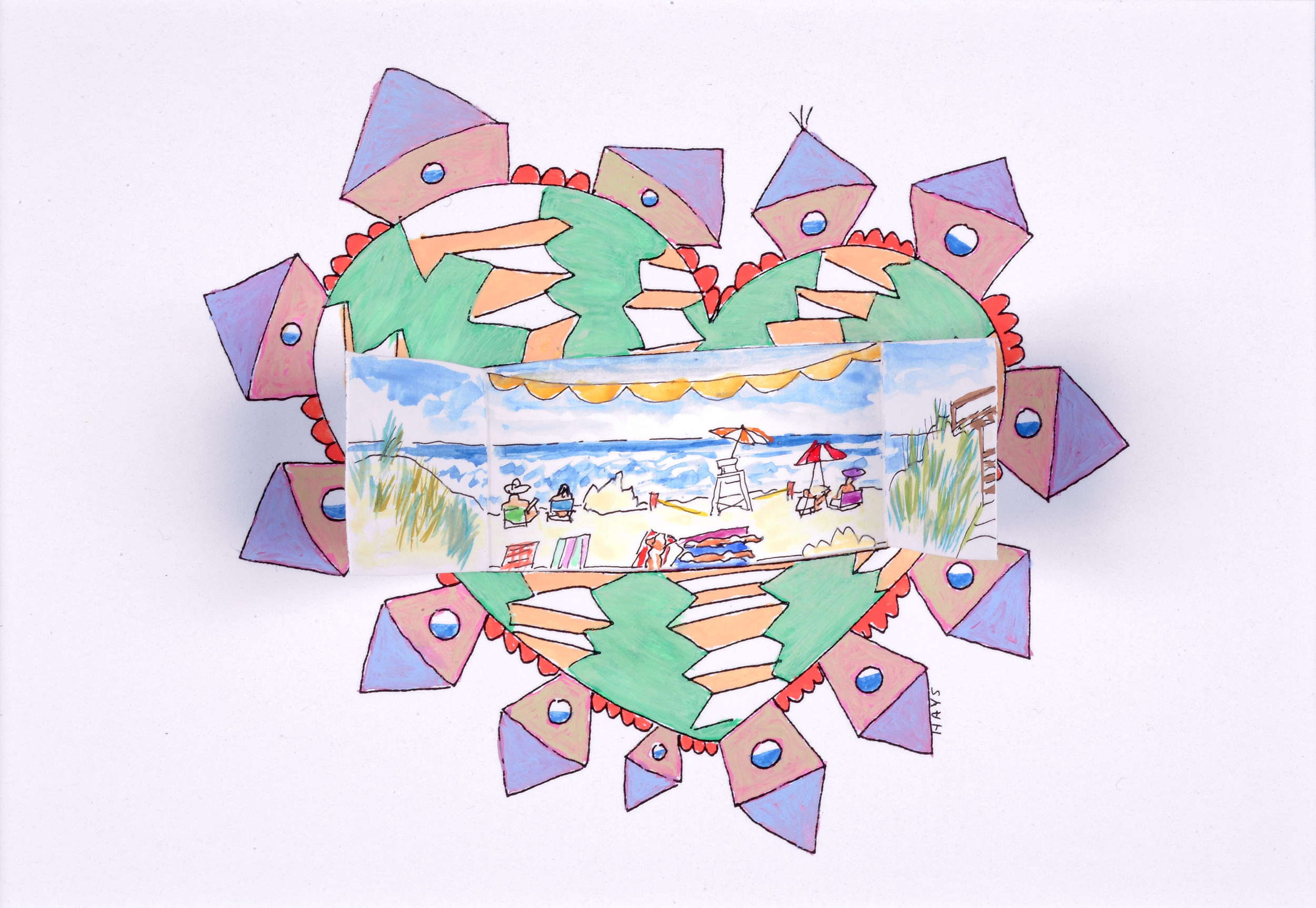 Heart Open 1, Gouache, 1999