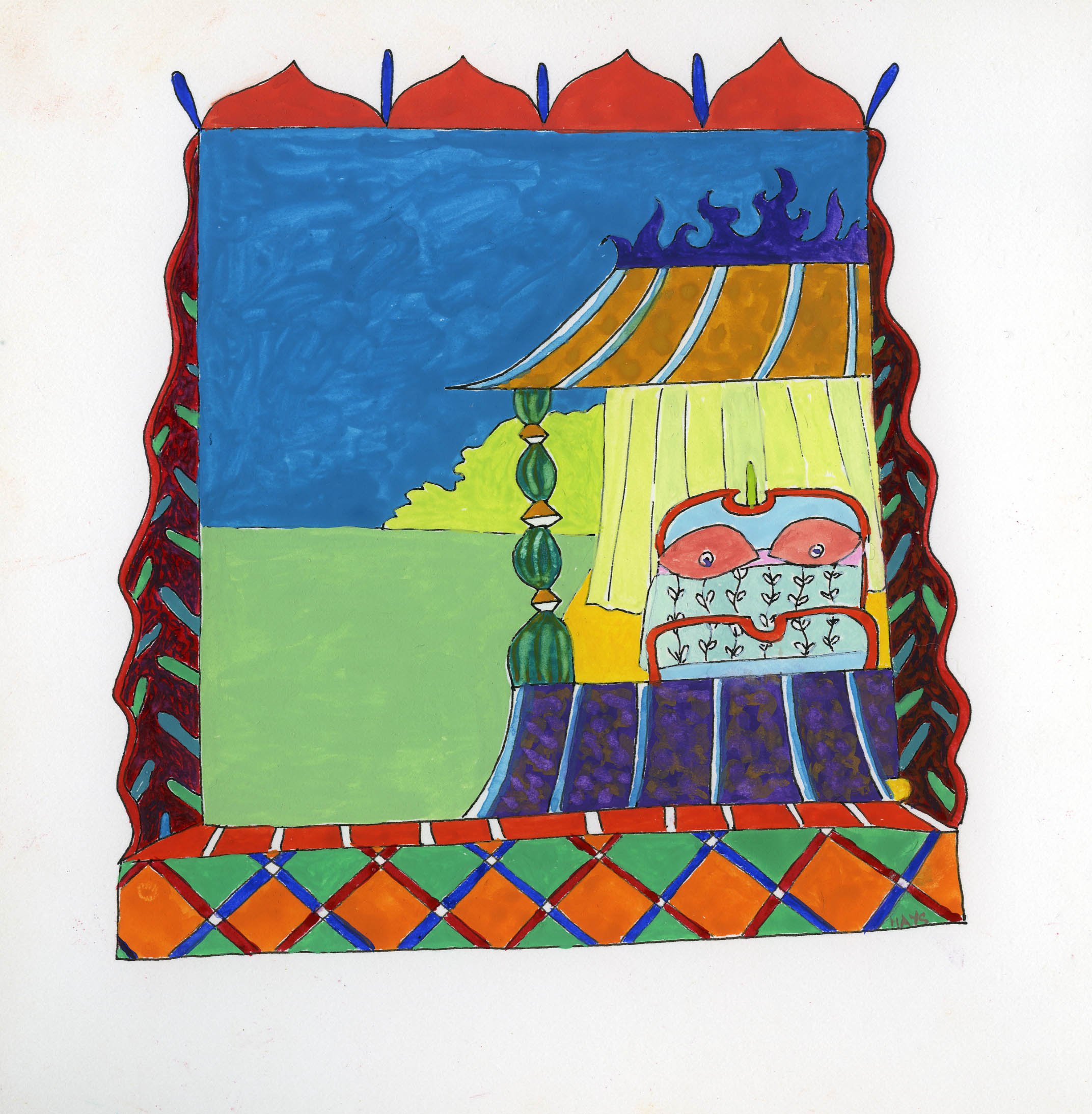 Lay Your Head Upon My Pillow, 5 x 5 in, 2010