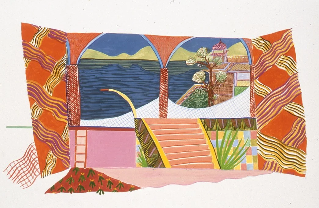 Leaping Beyond, Gouache, 6.5 X 11 in, 2001