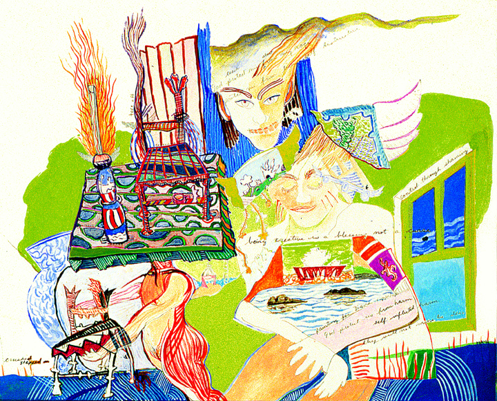 God Protect Us From Harm, Gouache, 1999