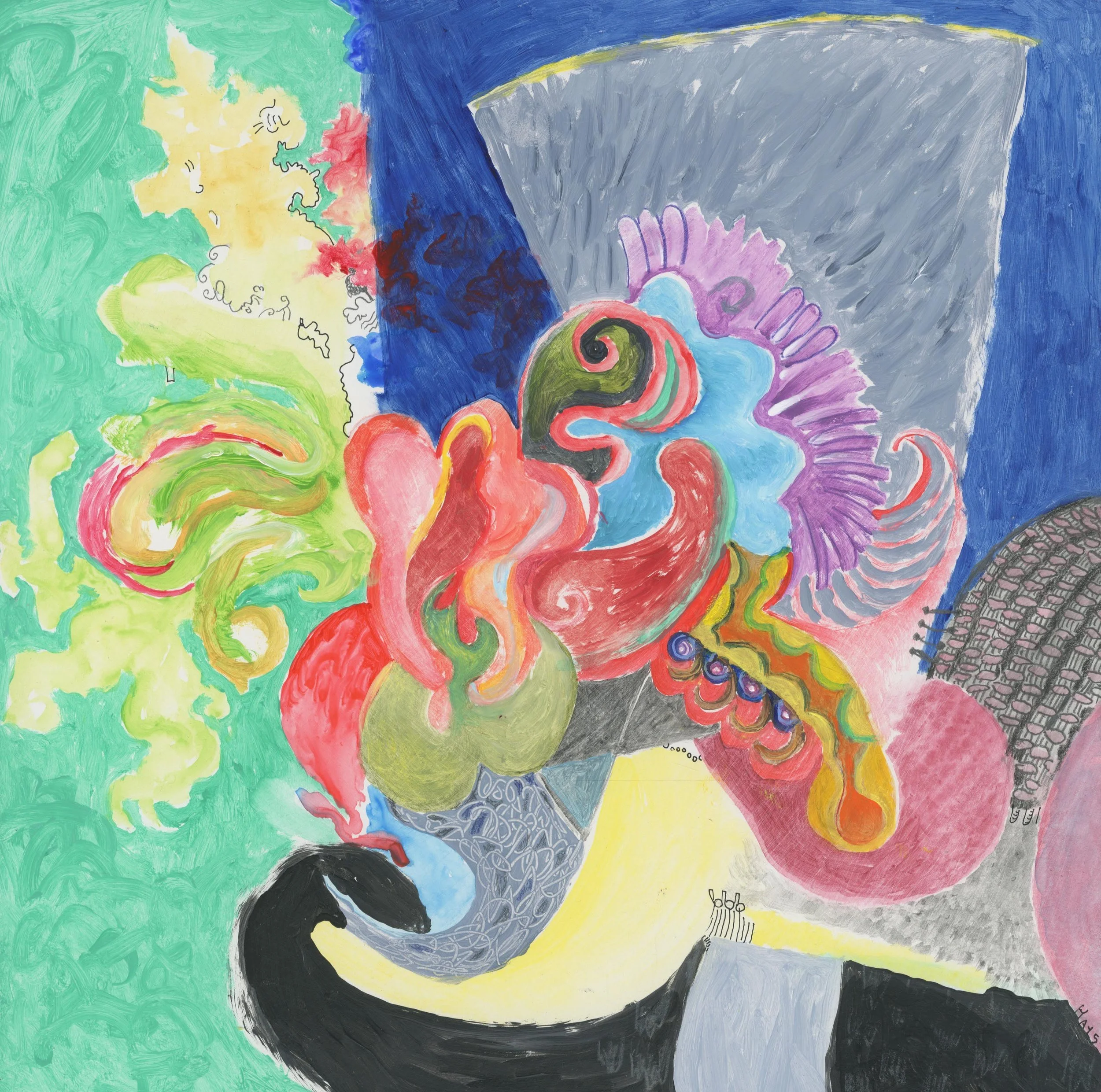 Outside Inside, Acrylic, 2026, $400