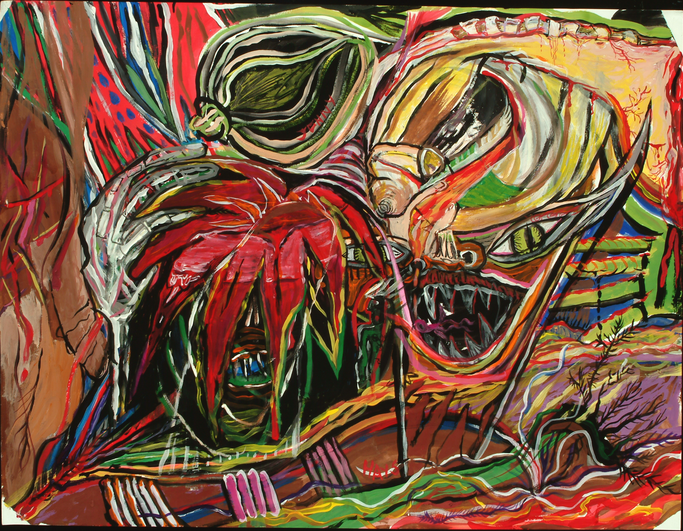 Point Zero 7, Gouache, 1999