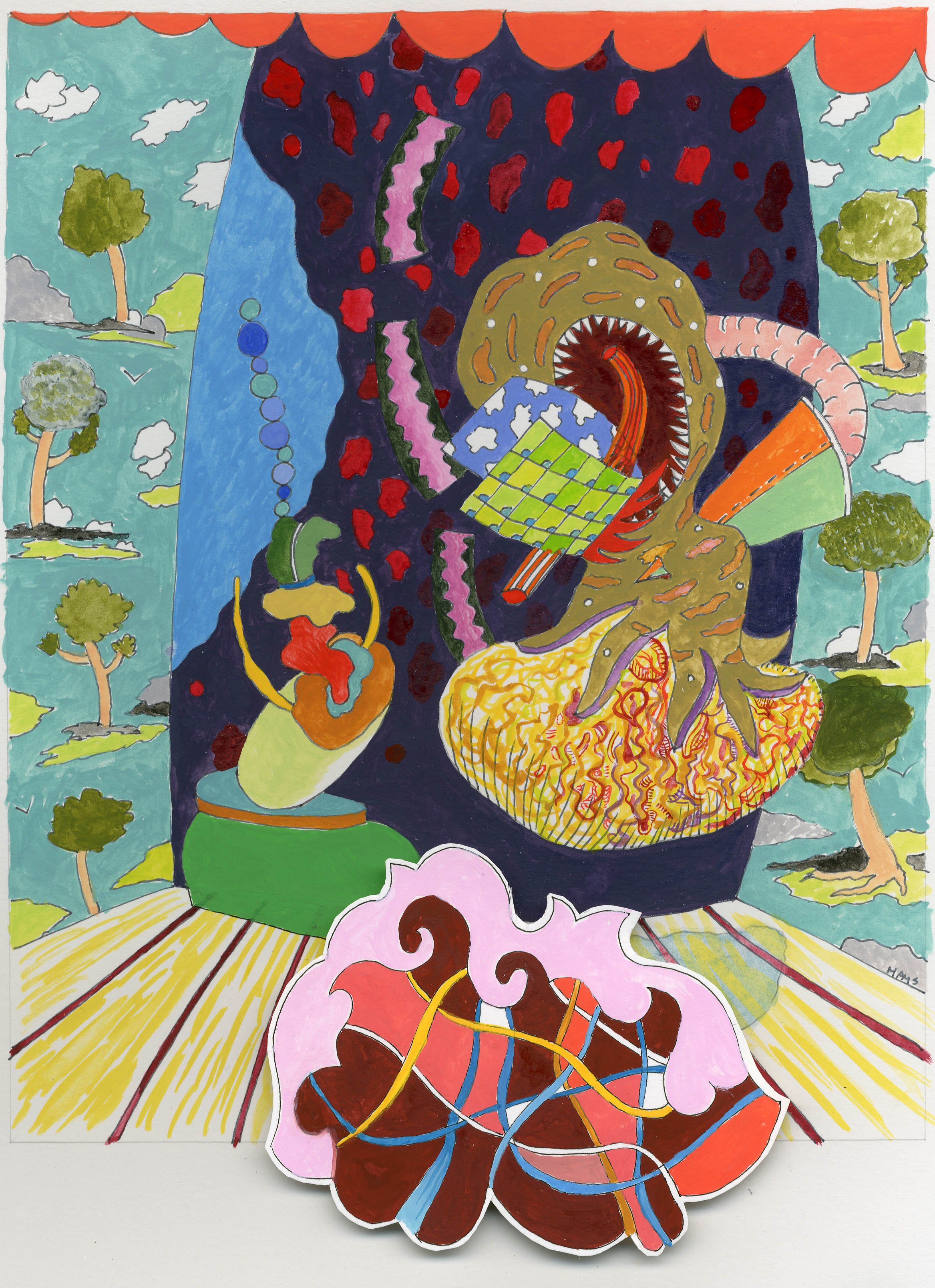 I'm a Duck. Trust Me. You Are Not a Duck, Gouache, 10.5 x 7.75 x 0.25 in, 2011