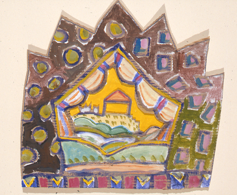 Pow Altar, Gouache, 16 X 18 in, 1995