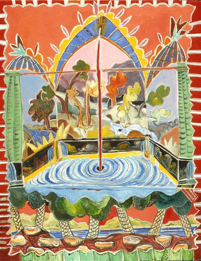 Holy Land And Sea, Gouache, 18 X 14, 2000